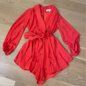 Flowy red romper size XS